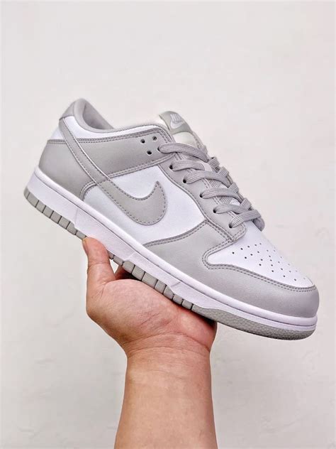 white grey dunk lows.